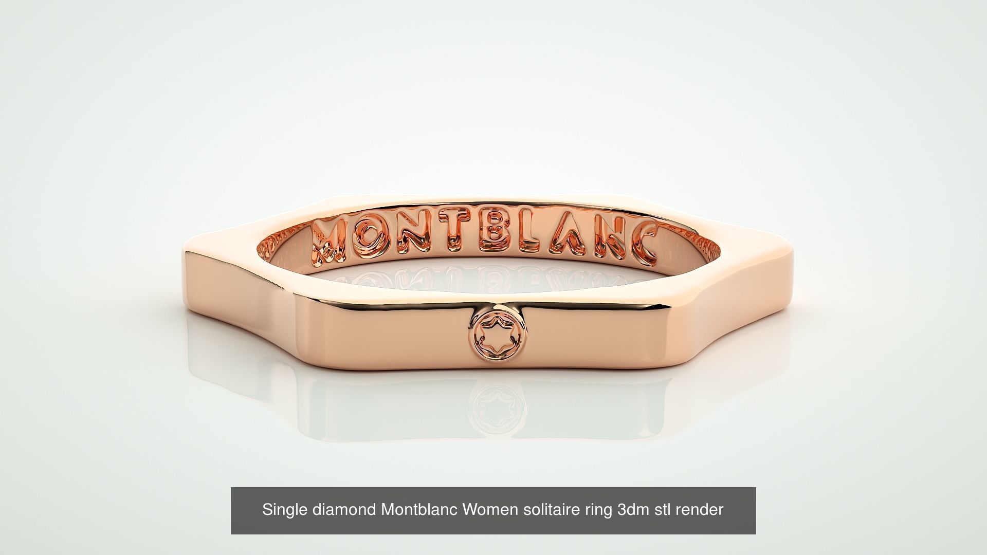 24 Ultra Light Wt Solitaire Ring 3dm stl renders details 3D Model Collection_27