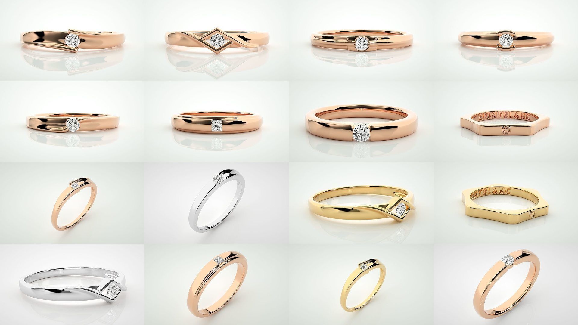 24 Ultra Light Wt Solitaire Ring 3dm stl renders details 3D Model Collection_3