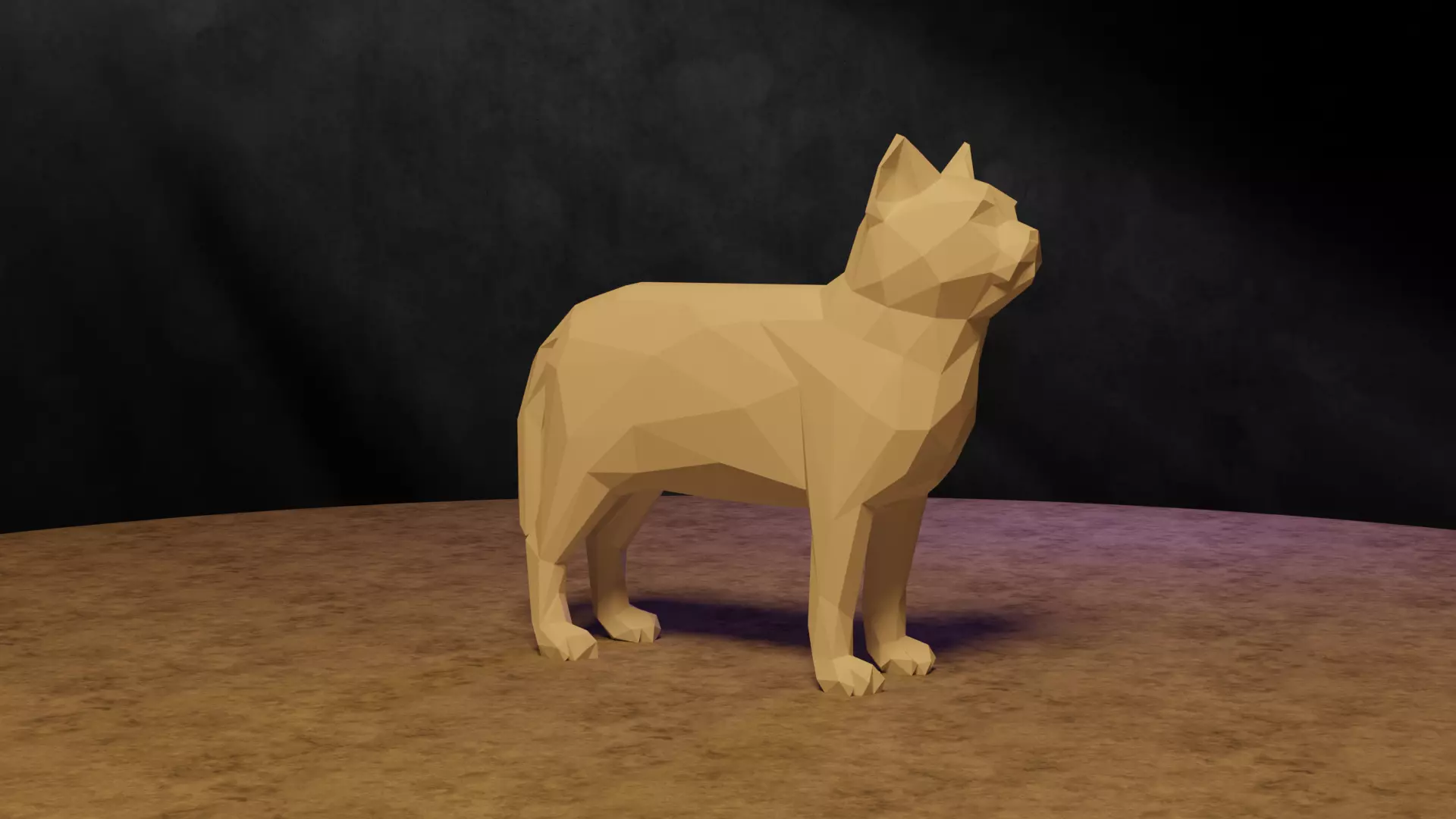Polygonal Cat 3D print model_0