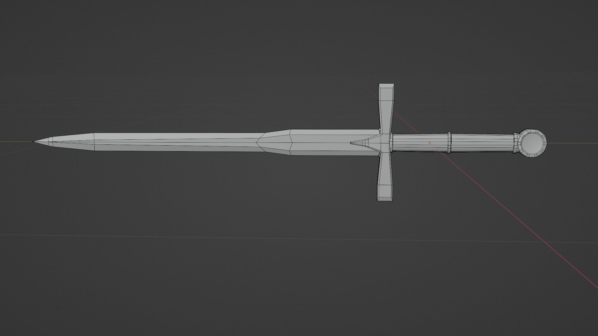 Fancy Medieval Engraved Sword Low-poly 3D model_4