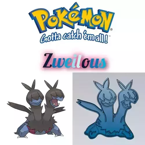 Amazing Pokemon Zweilous Cookie Cutter Stamp Cake Decorating 