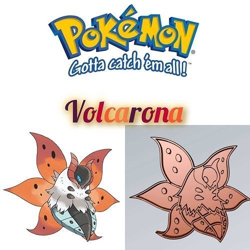 Amazing Pokemon Volcarona Cookie Cutter Stamp Cake Decorating  3D model
