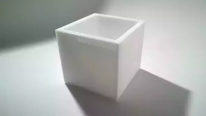 003g - Planter - Small Cuboid With Pattern - 3D print model