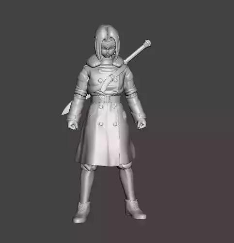 Time Patrol Trunks tie hair 3D Model