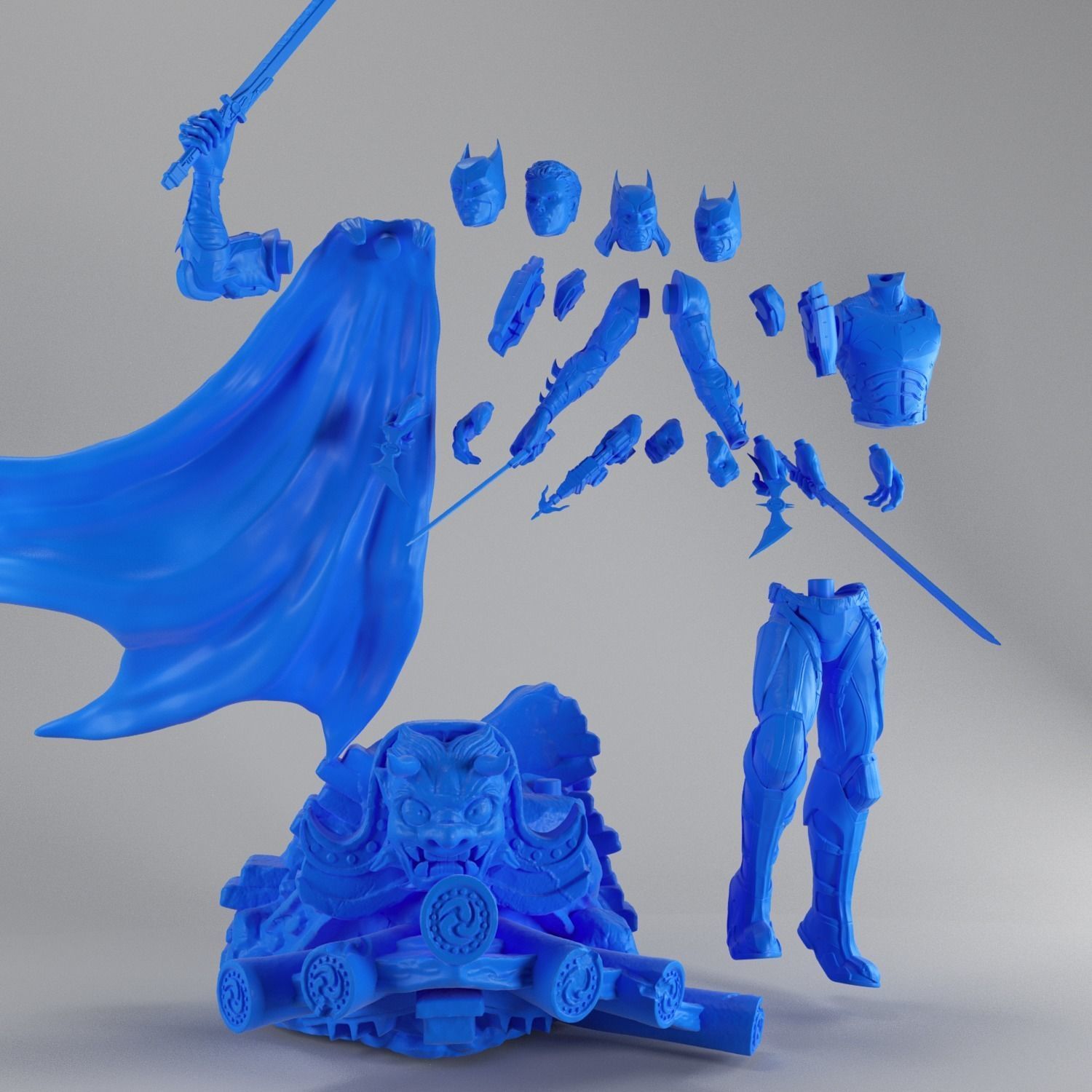 3Dprintstores Batman Samurai Ready To Print 3D model  3D print model_12