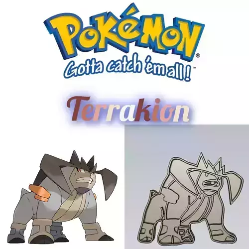 Amazing Pokemon Terrakion Cookie Cutter Stamp Cake Decorating 