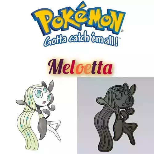 Amazing Pokemon Meloetta Cookie Cutter Stamp Cake Decorating  3D model