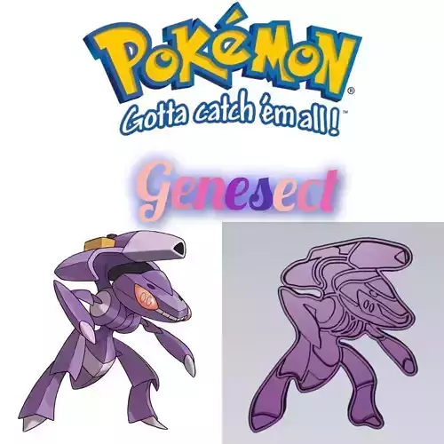 Amazing Pokemon Genesect Cookie Cutter Stamp Cake Decorating 