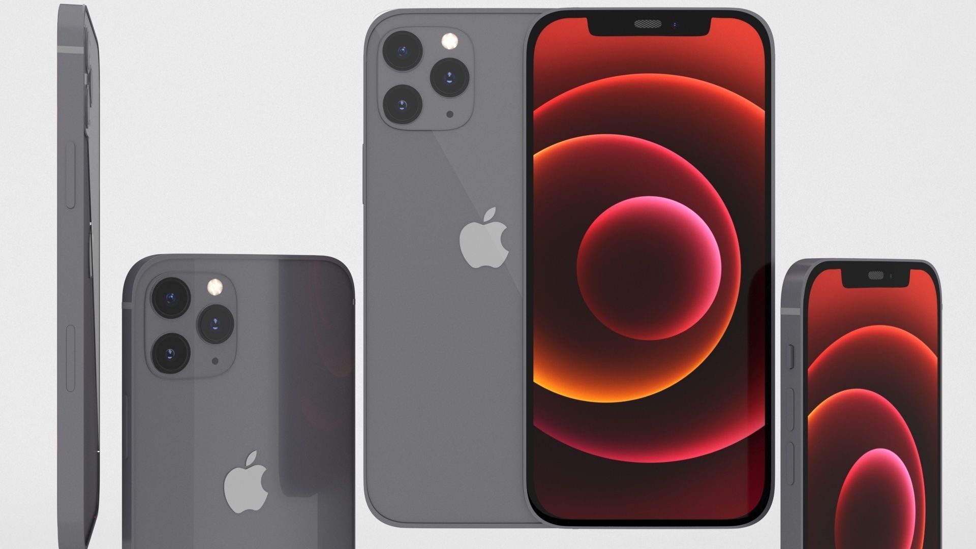 apple iphone 12 collection set 3D model_2