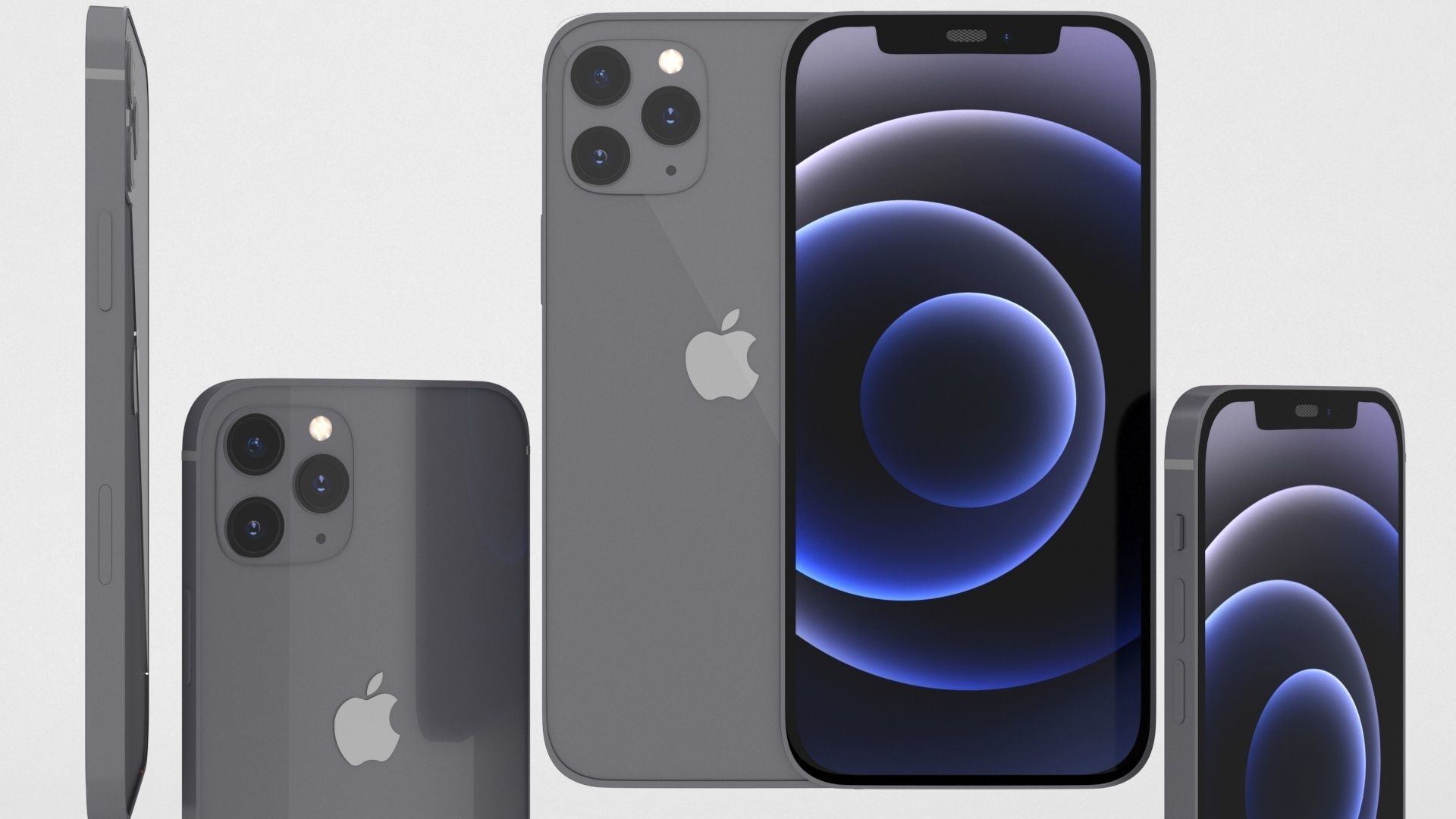 apple iphone 12 collection set 3D model_4