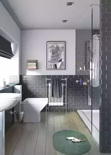 bathroom modern with tiles