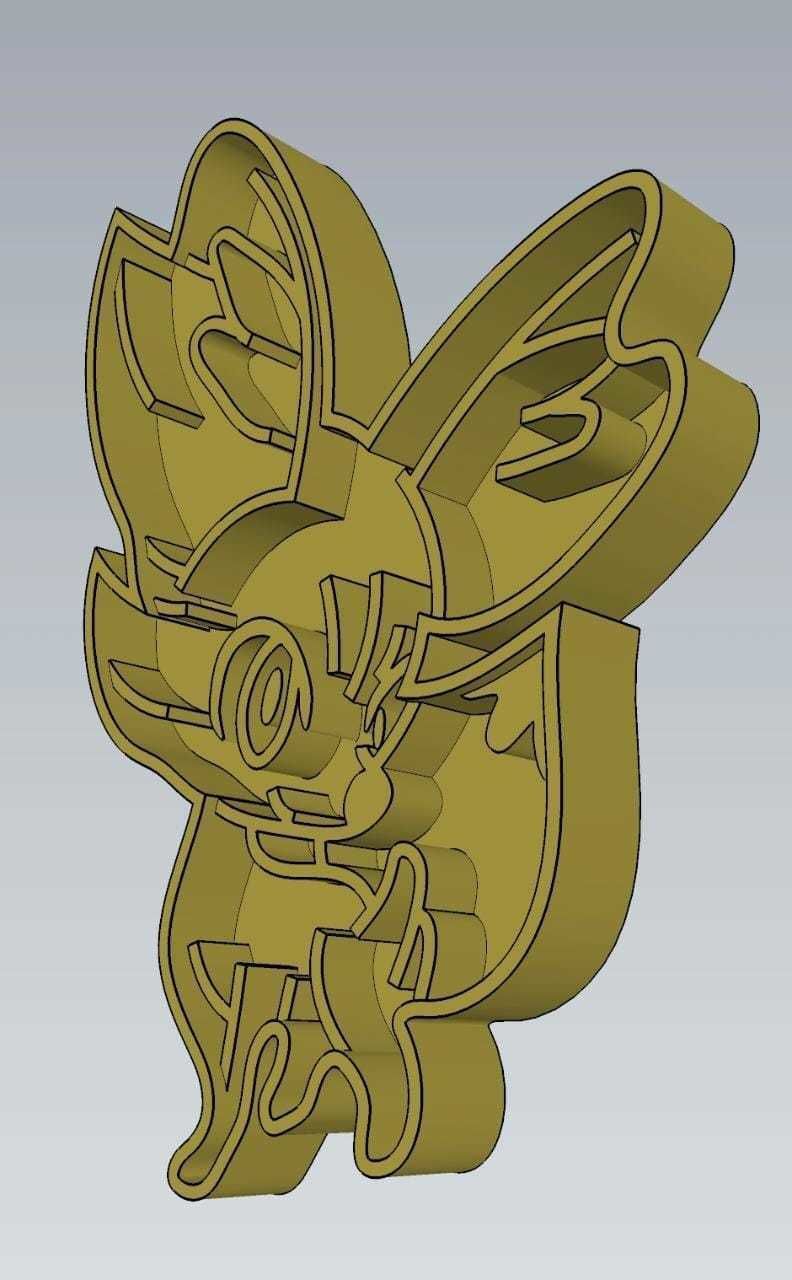 Amazing Pokemon Fennekin Cookie Cutter Stamp Cake Decorating  3D model_2