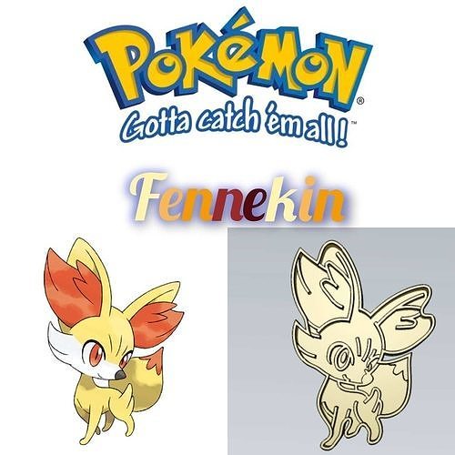 Amazing Pokemon Fennekin Cookie Cutter Stamp Cake Decorating  3D model