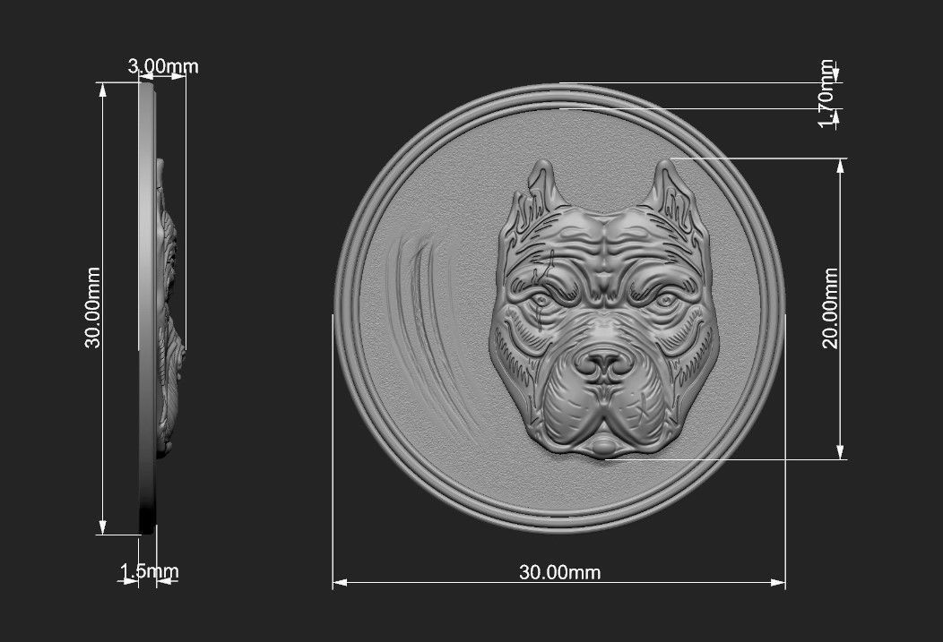 Angry Dog 3D print model_5