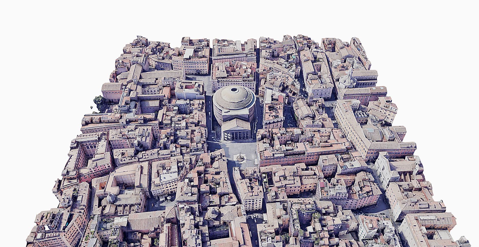 The Pantheon city Low-poly 3D model_2