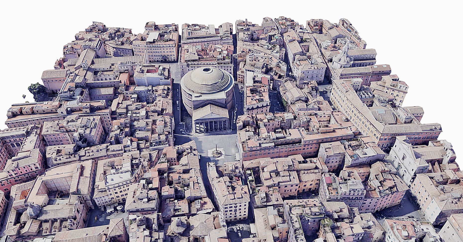 The Pantheon city Low-poly 3D model_1