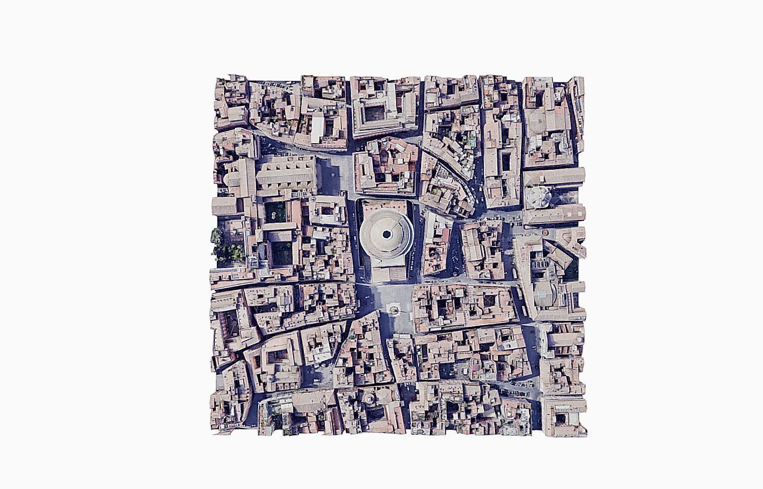 The Pantheon city Low-poly 3D model_3