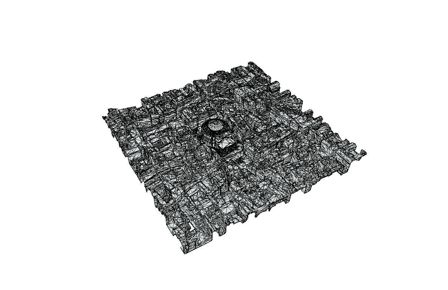 The Pantheon city Low-poly 3D model_9