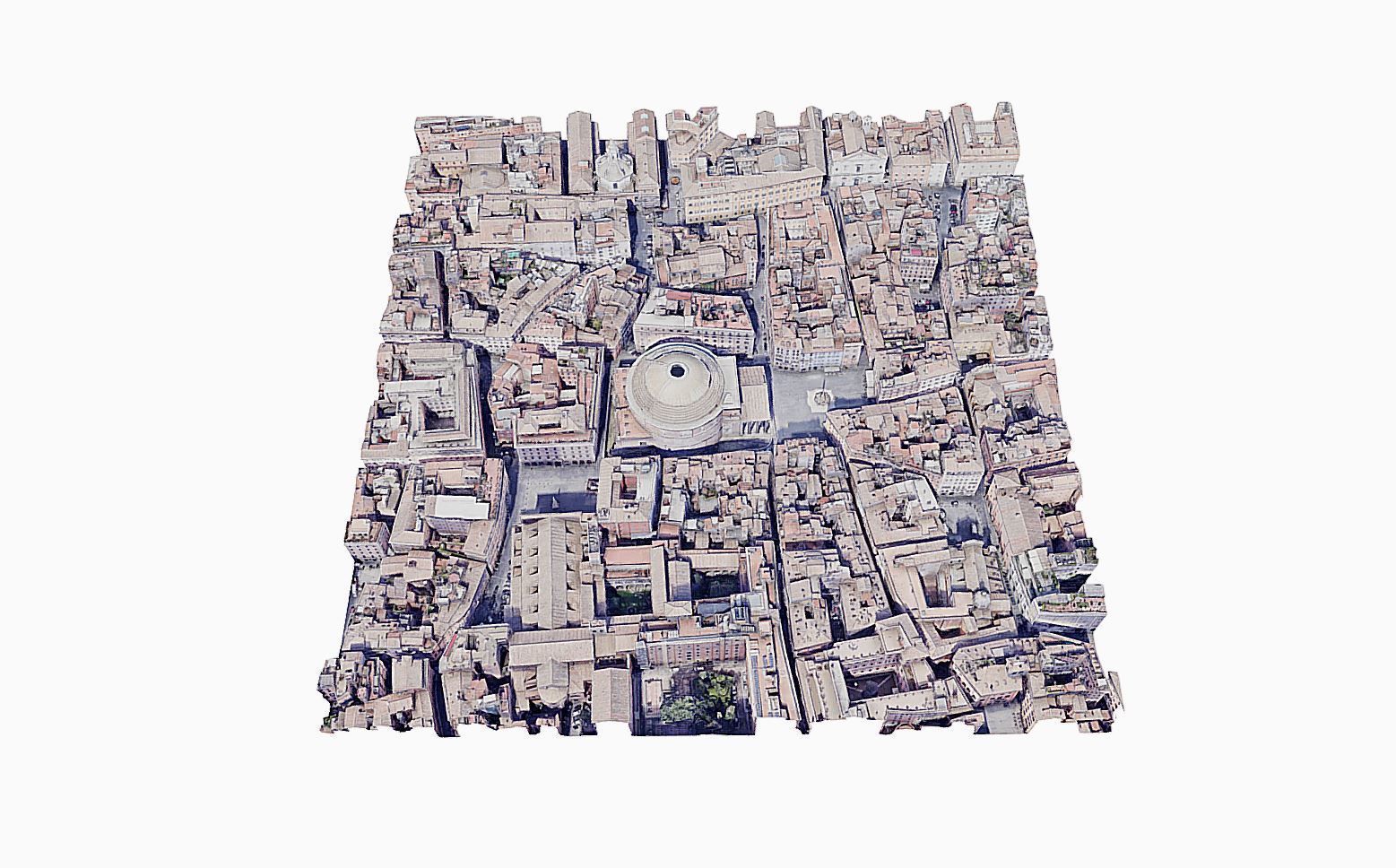 The Pantheon city Low-poly 3D model_7