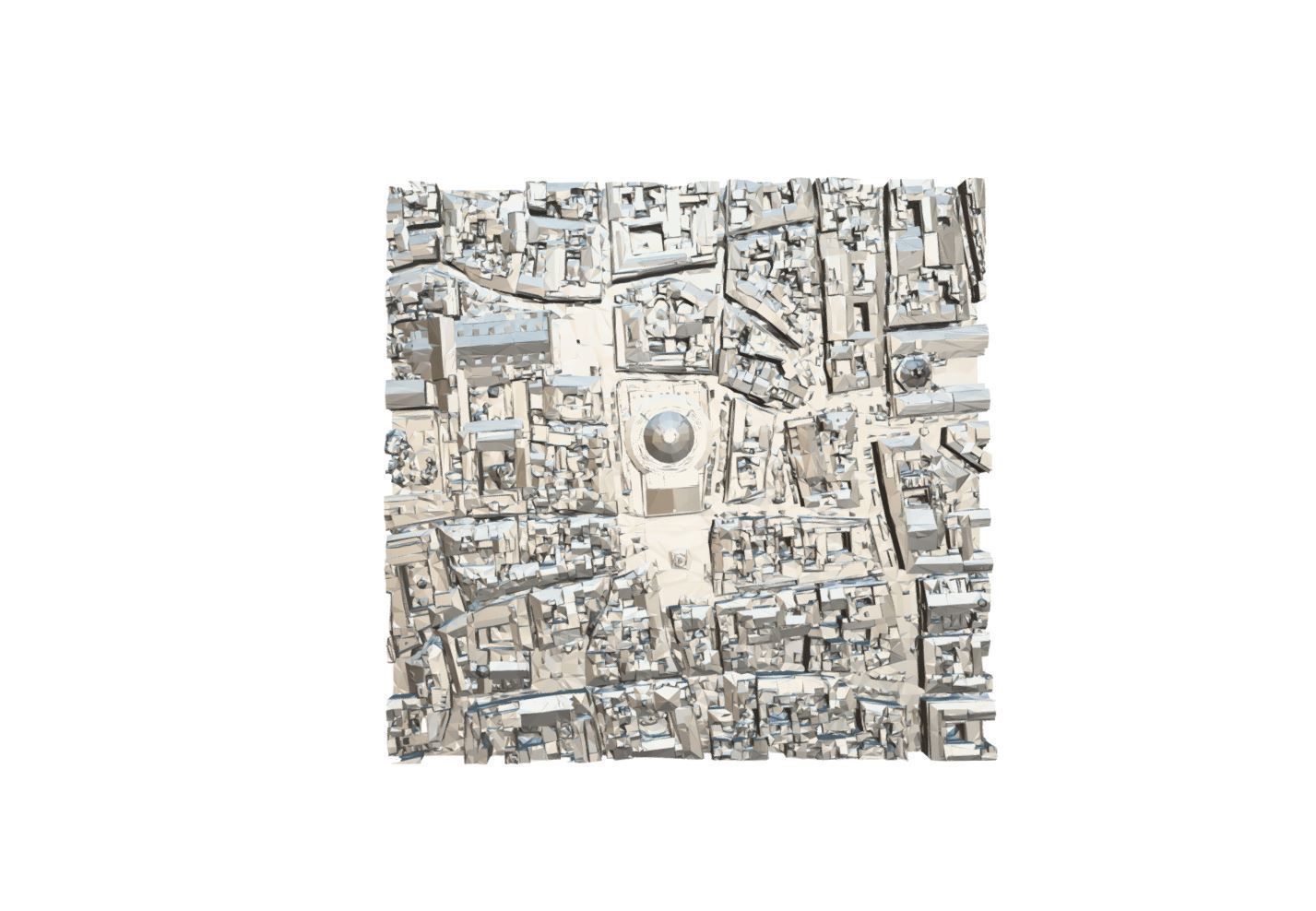 The Pantheon city Low-poly 3D model_10