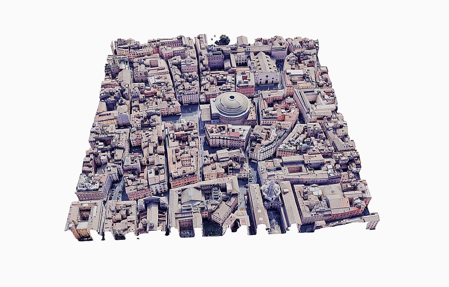 The Pantheon city Low-poly 3D model_5