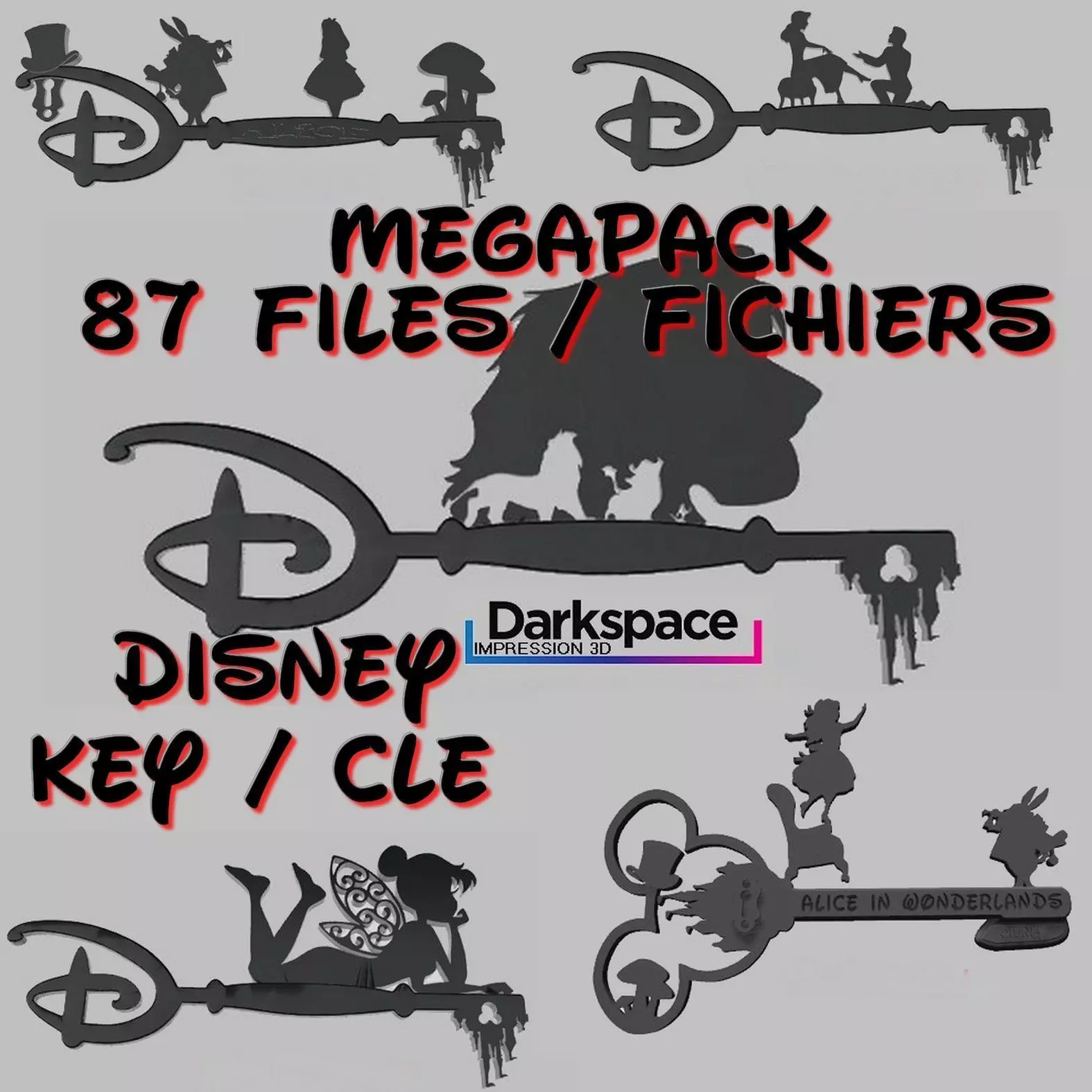 Megapack cle Disney Key 3D print model_0