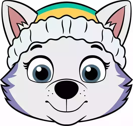 Paw Patrol Everest Cookie and Fondant Cutter with Embosser 3D print model