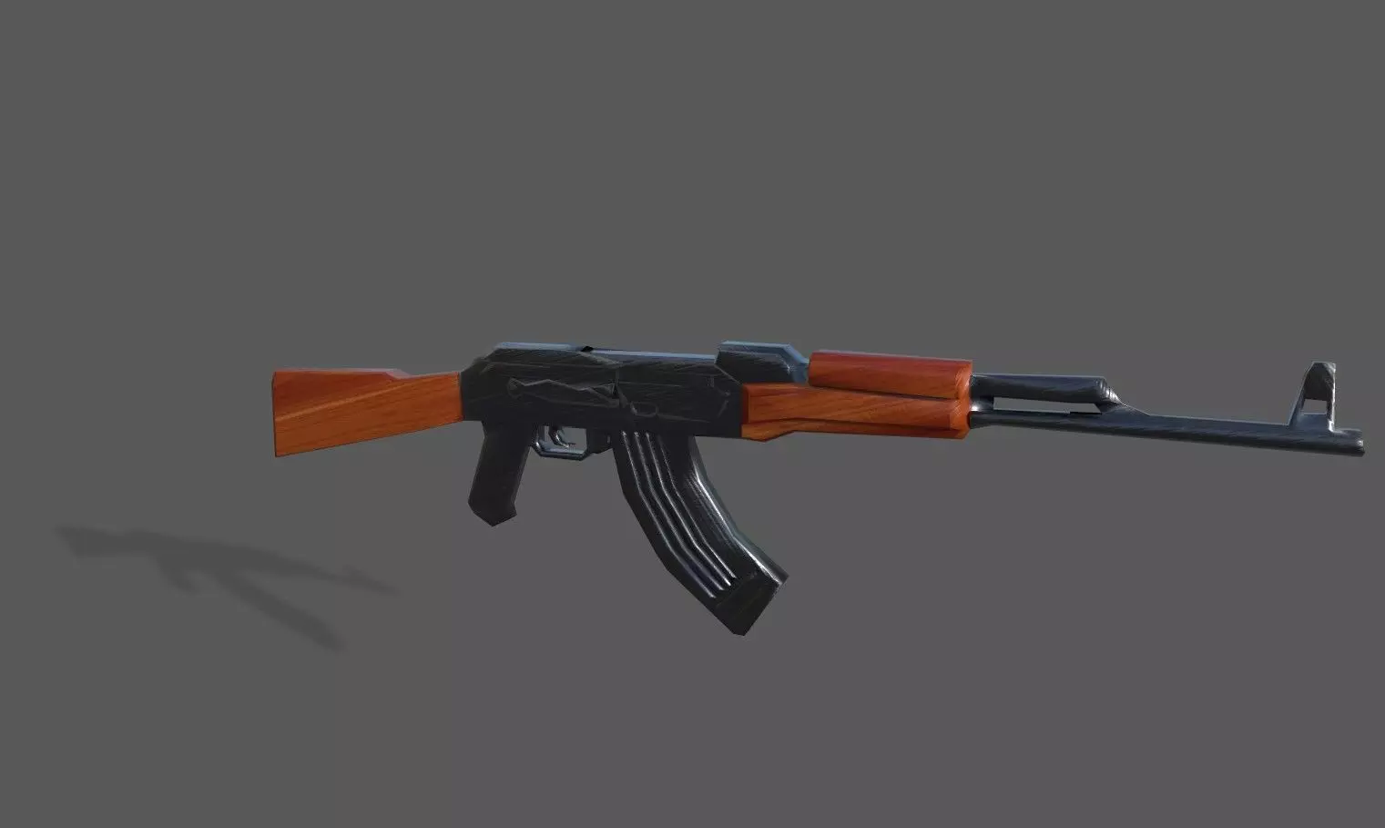 Low Poly AK47 Rifle Free low-poly 3D model