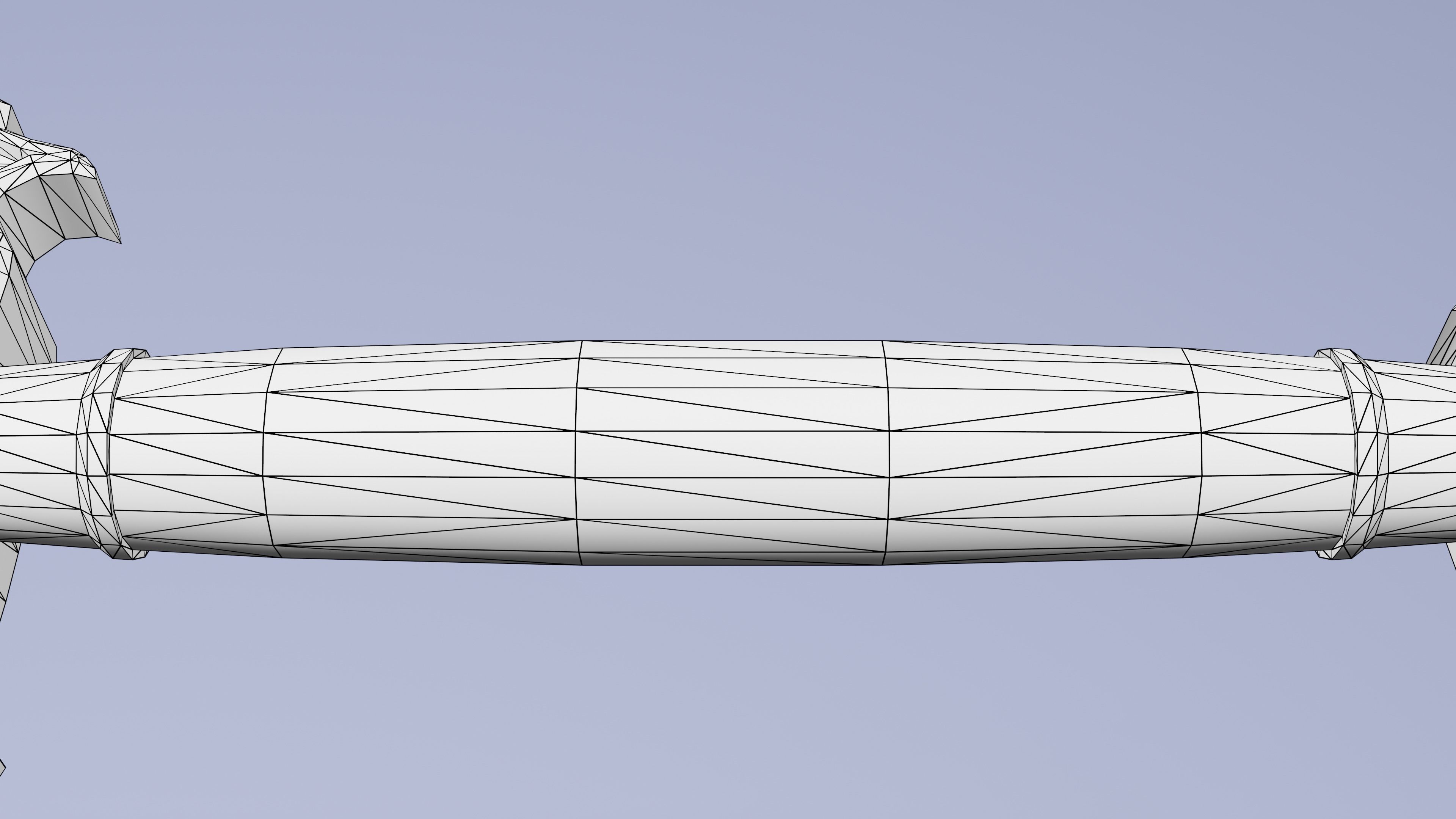 Chinese stylized sword Lowpoly Low-poly 3D model_9