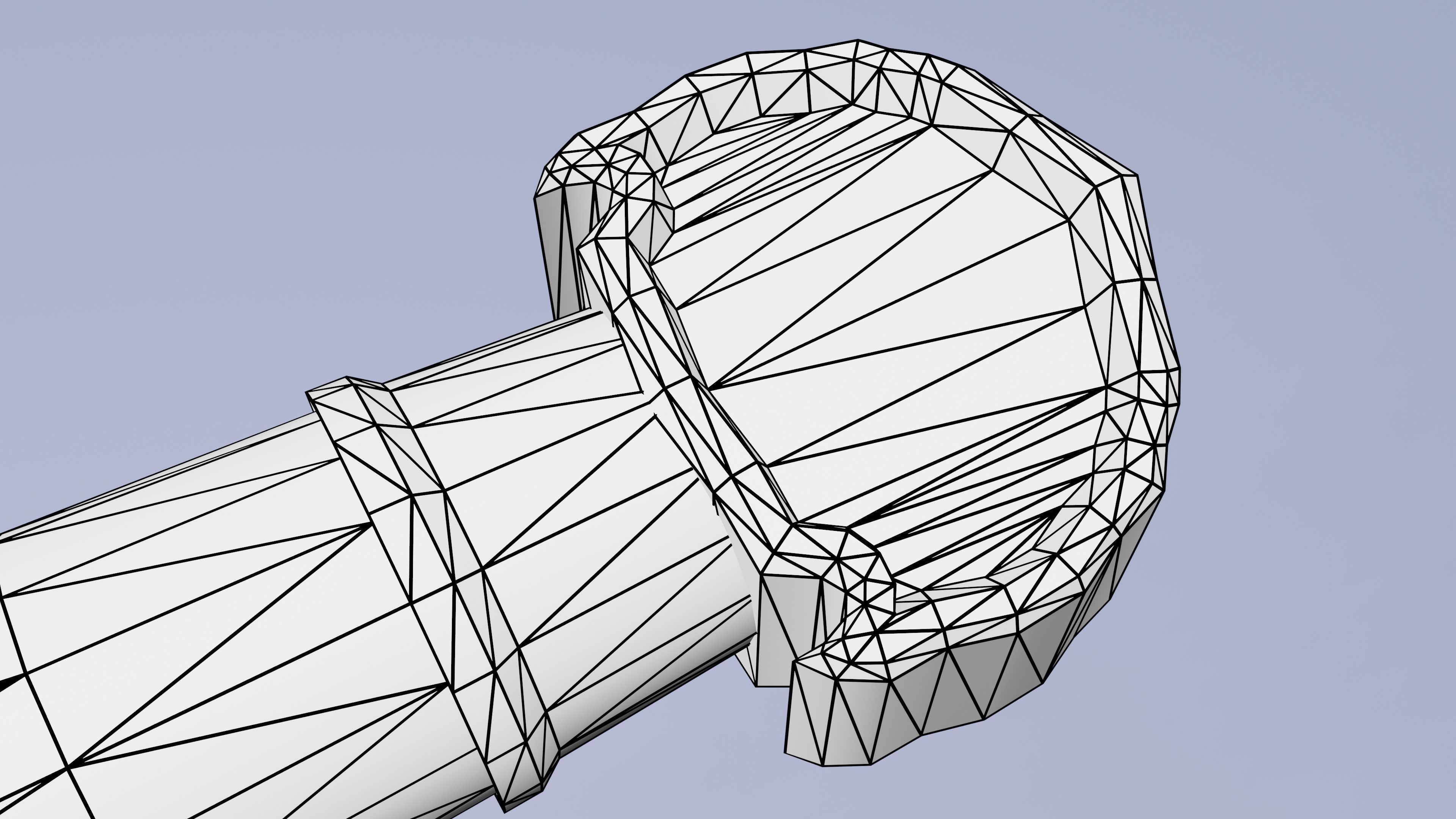 Chinese stylized sword Lowpoly Low-poly 3D model_8