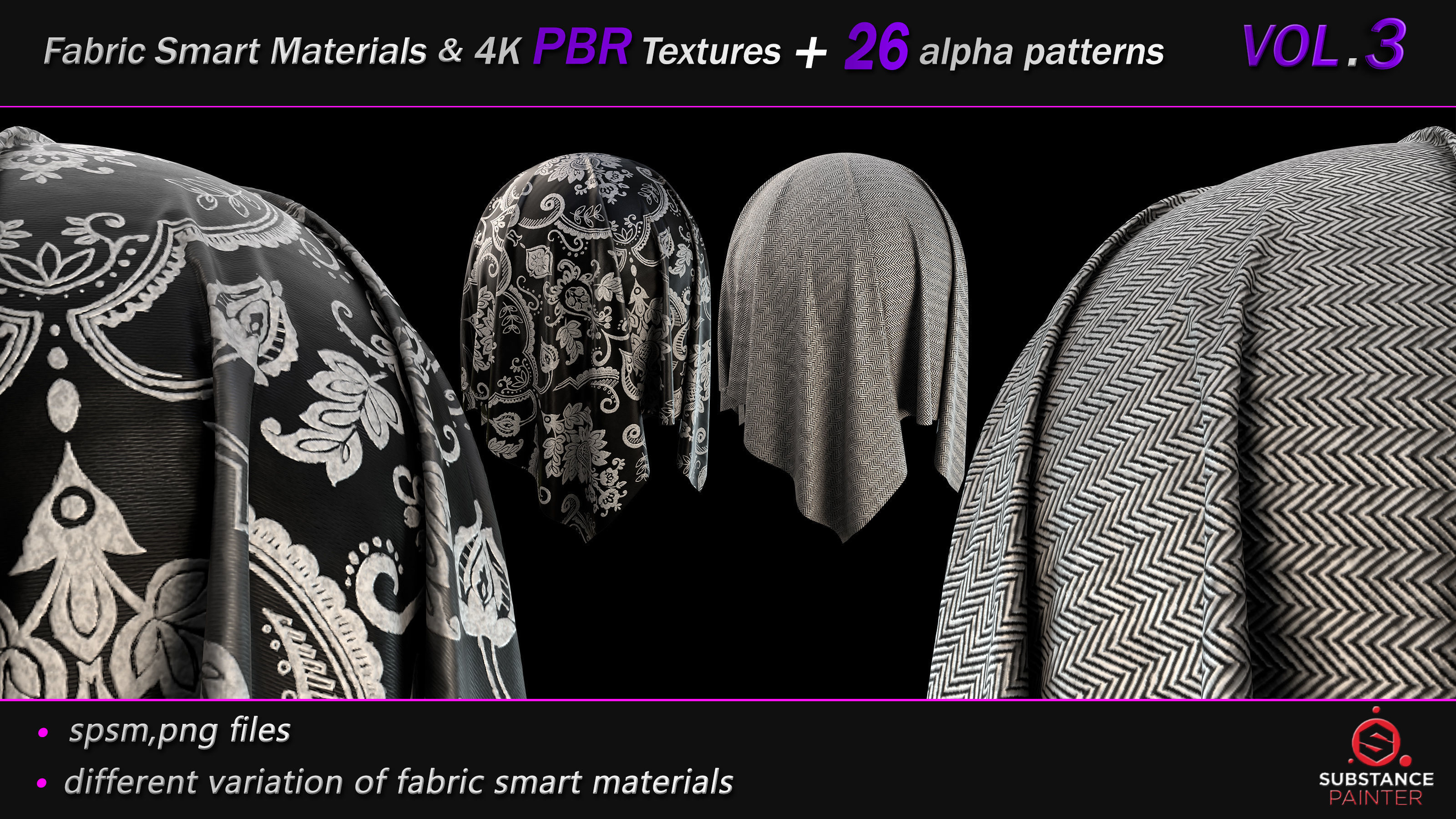 50 Fabric Smart Material Bundle and 4K PBR Texture VOL 03 Texture_18