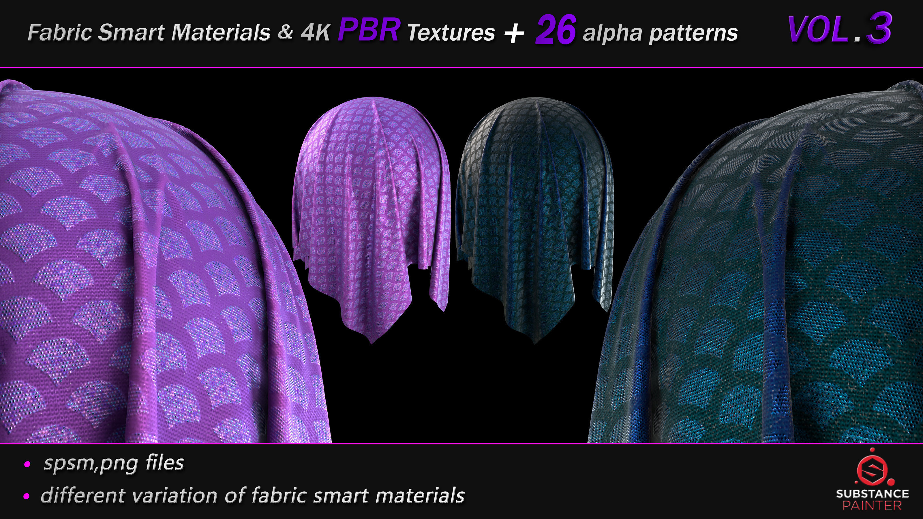 50 Fabric Smart Material Bundle and 4K PBR Texture VOL 03 Texture_15