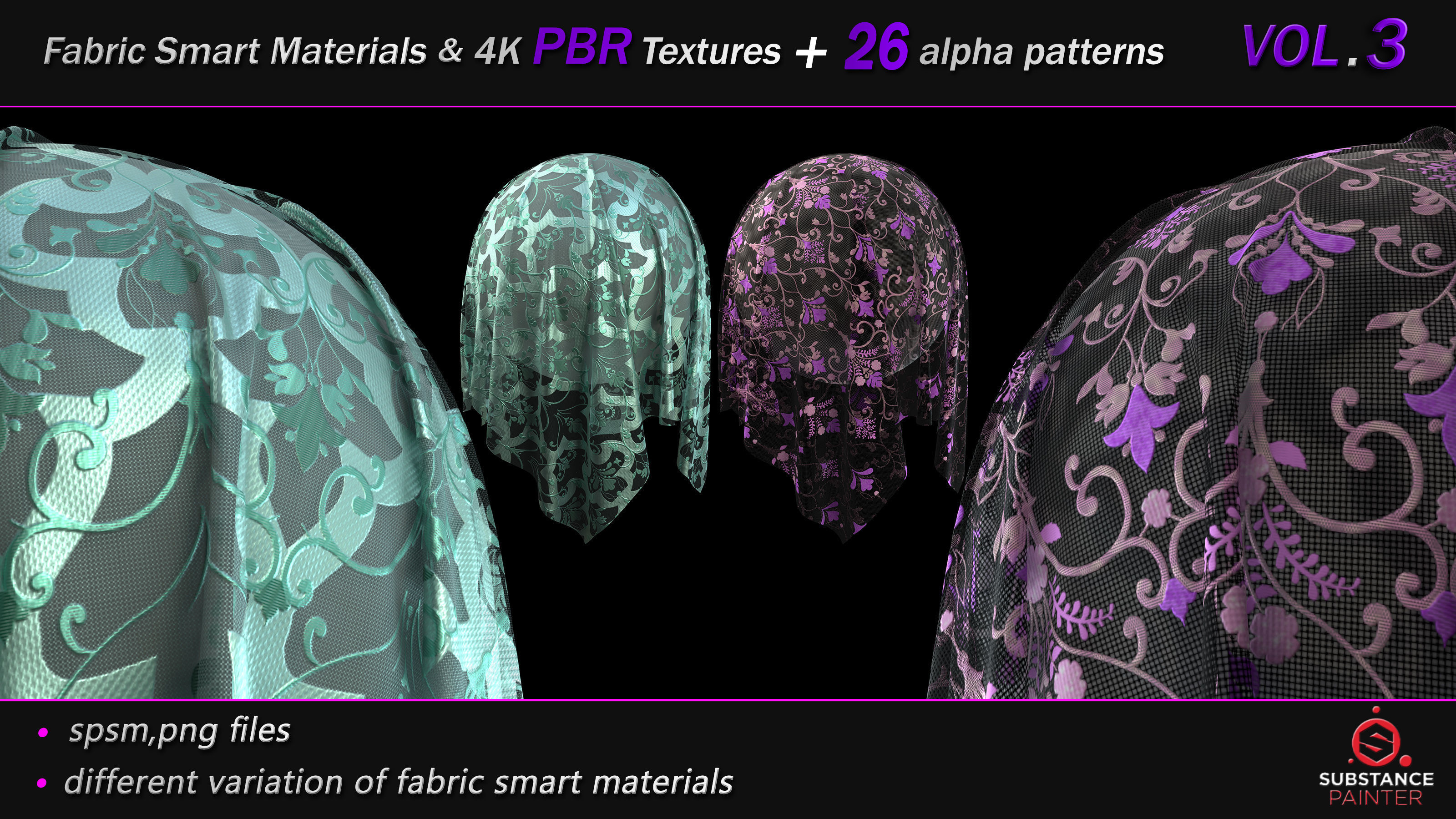 50 Fabric Smart Material Bundle and 4K PBR Texture VOL 03 Texture_13