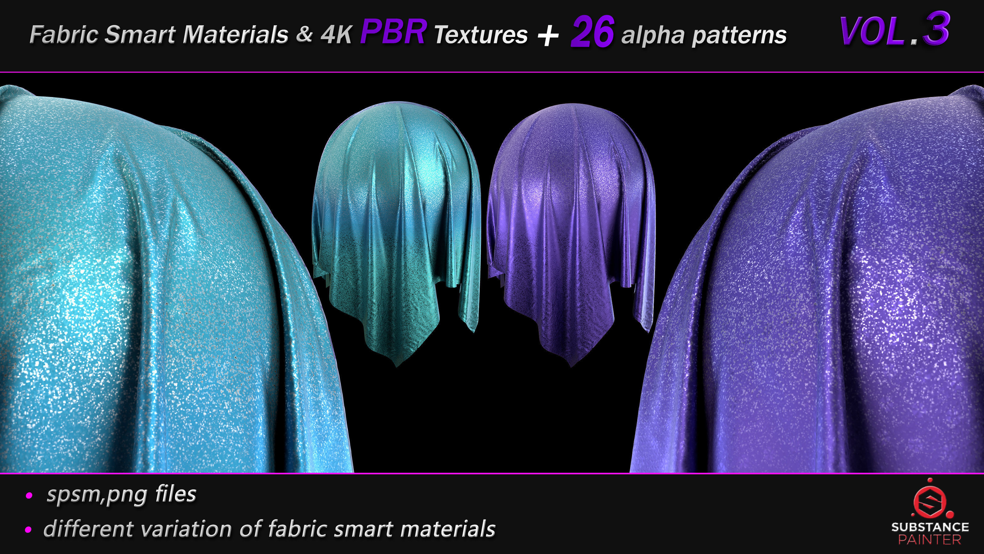50 Fabric Smart Material Bundle and 4K PBR Texture VOL 03 Texture_25
