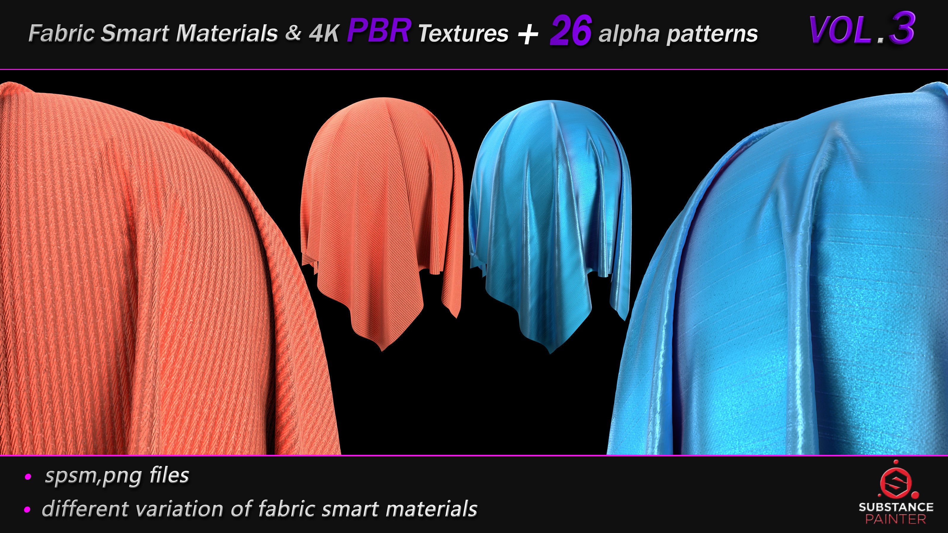 50 Fabric Smart Material Bundle and 4K PBR Texture VOL 03 Texture_23