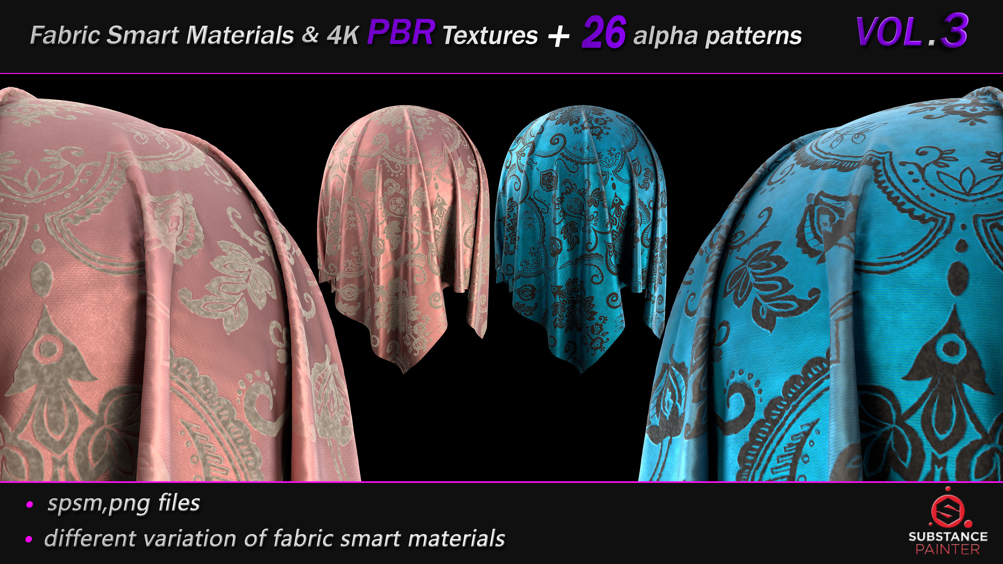50 Fabric Smart Material Bundle and 4K PBR Texture VOL 03 Texture_10