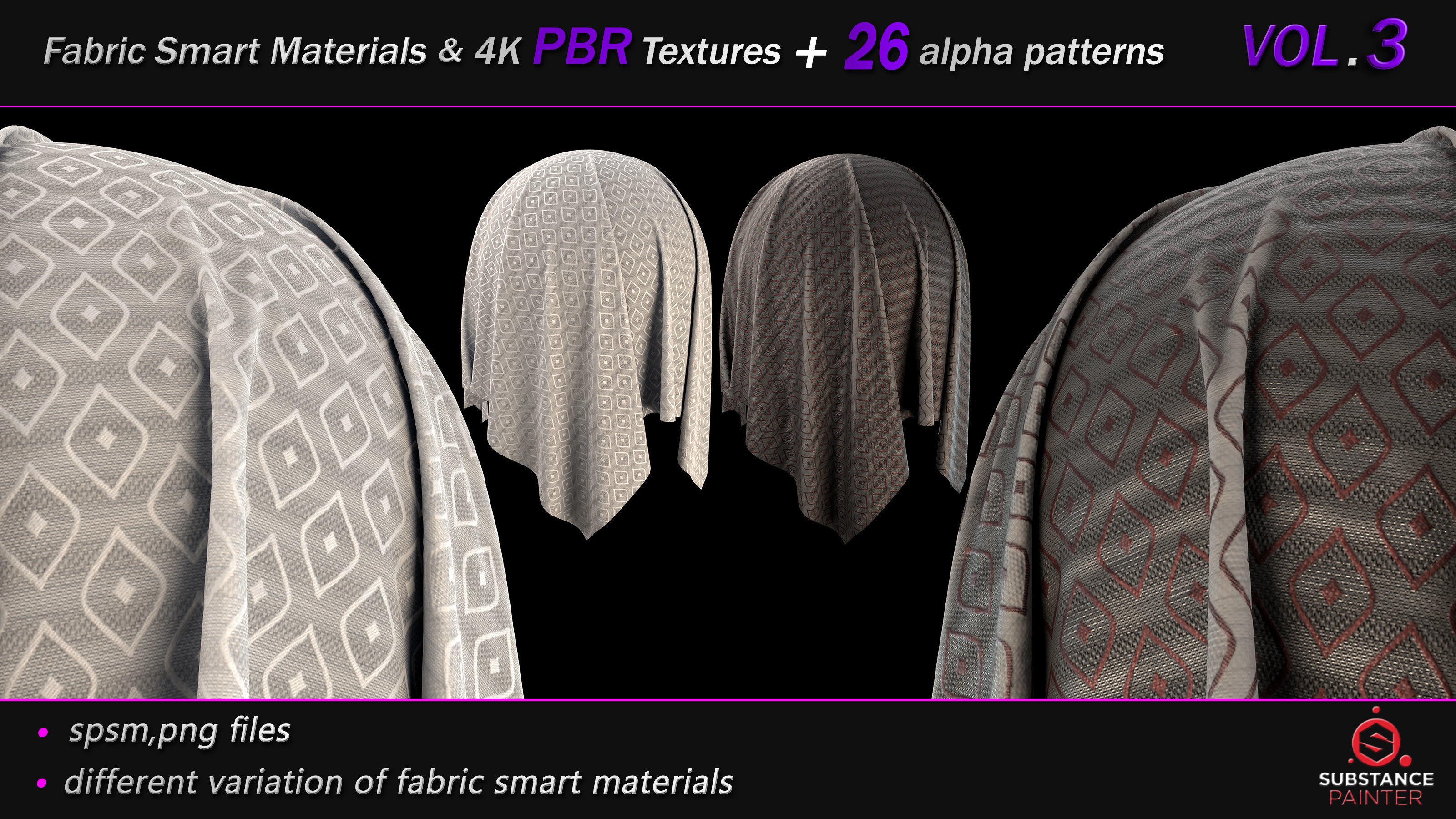 50 Fabric Smart Material Bundle and 4K PBR Texture VOL 03 Texture_19