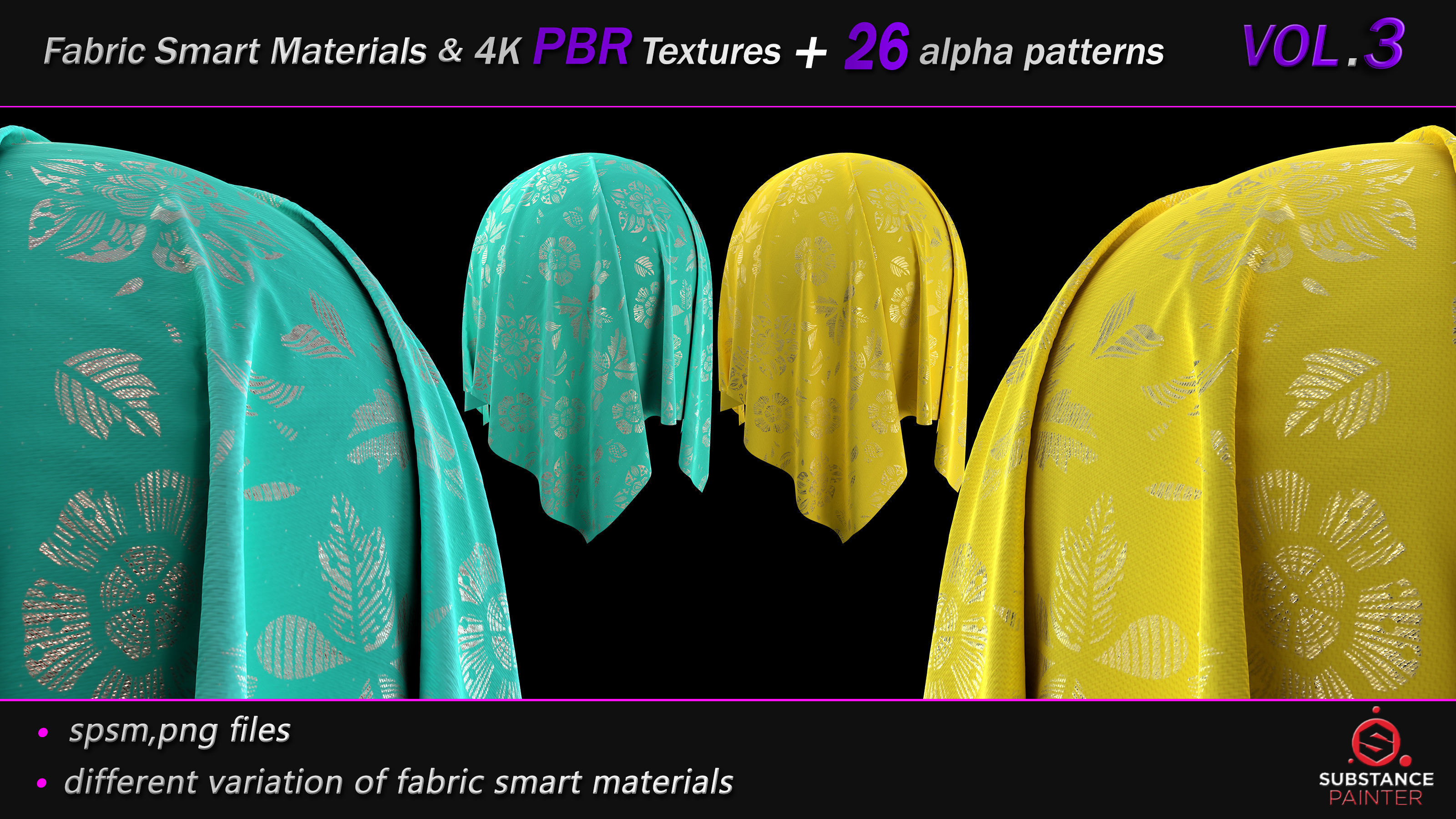 50 Fabric Smart Material Bundle and 4K PBR Texture VOL 03 Texture_2
