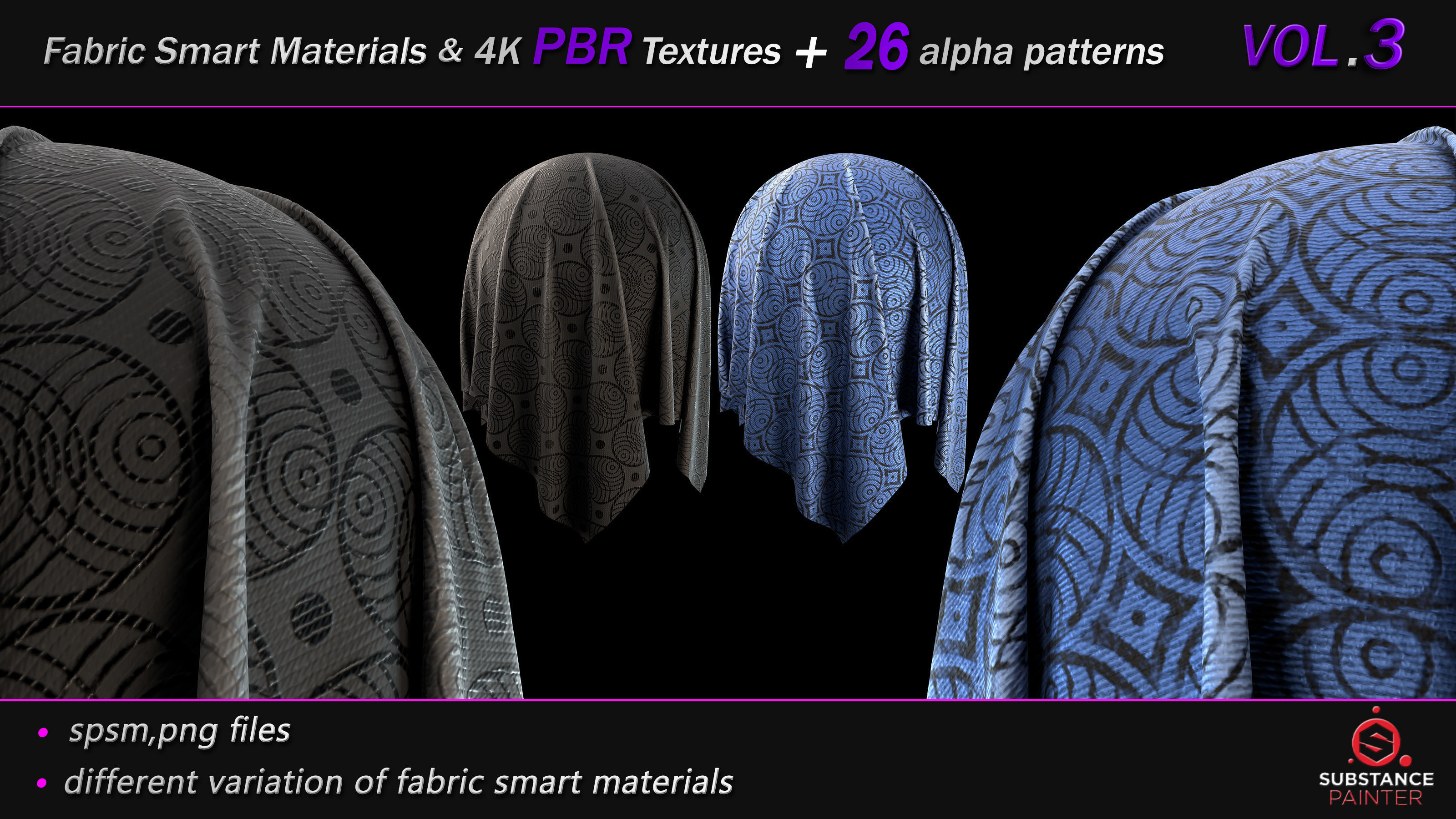 50 Fabric Smart Material Bundle and 4K PBR Texture VOL 03 Texture_5