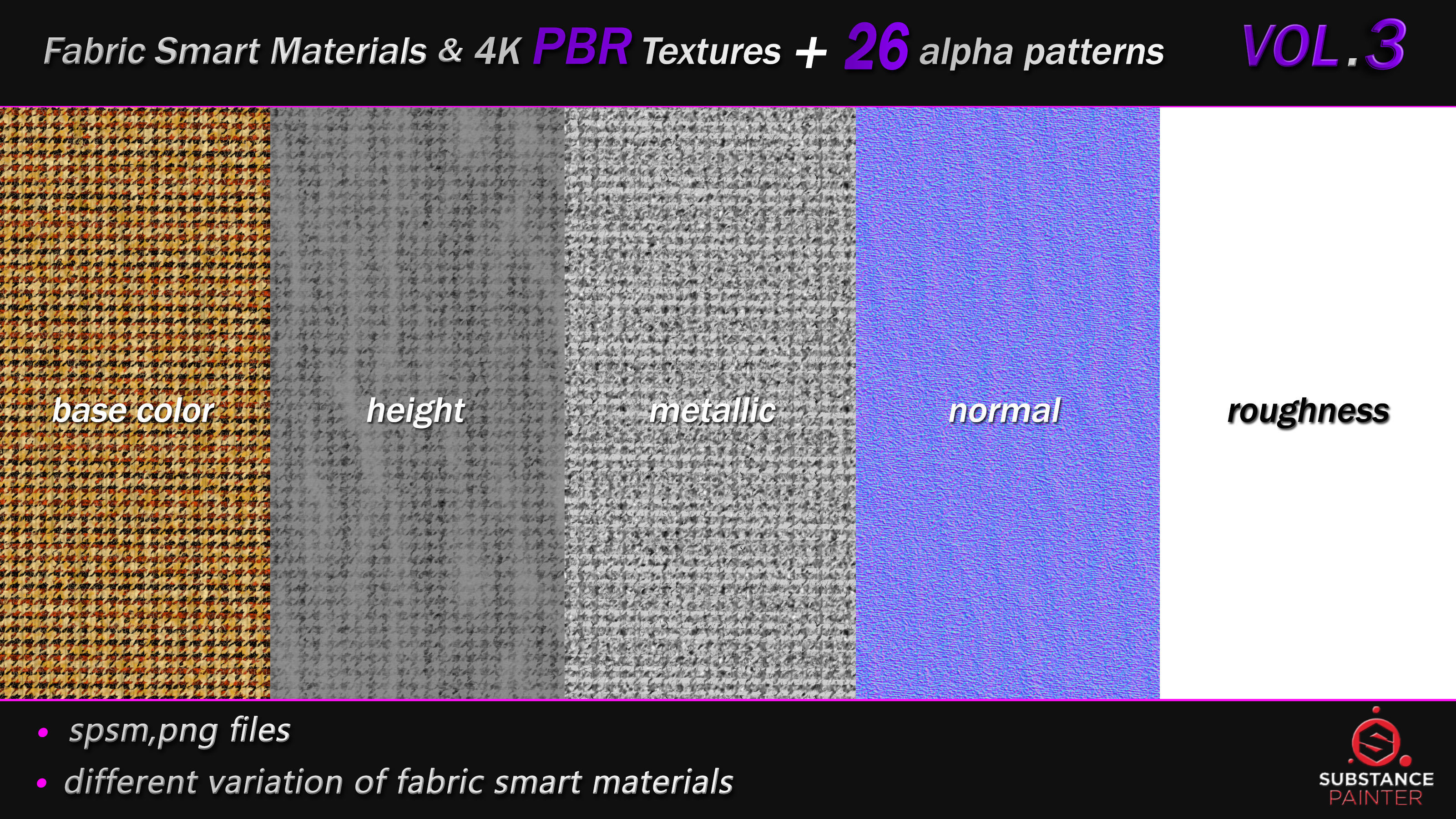 50 Fabric Smart Material Bundle and 4K PBR Texture VOL 03 Texture_26