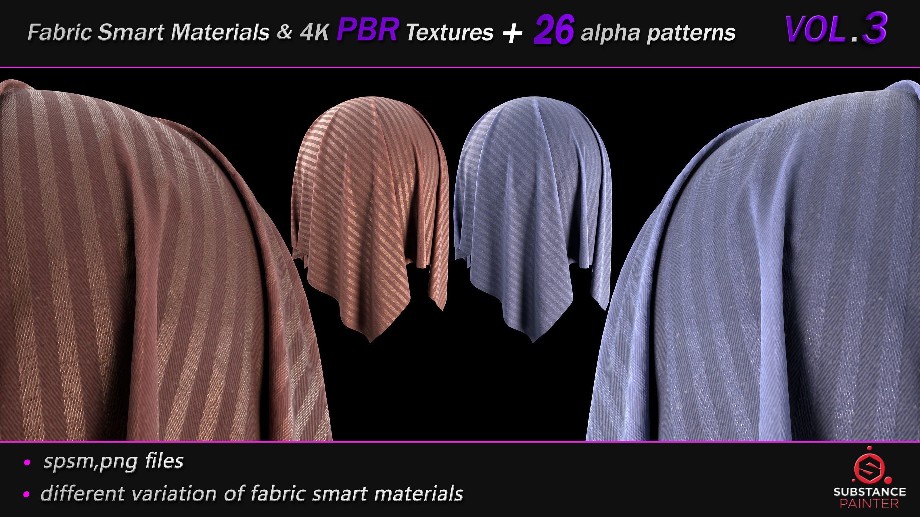 50 Fabric Smart Material Bundle and 4K PBR Texture VOL 03 Texture_3