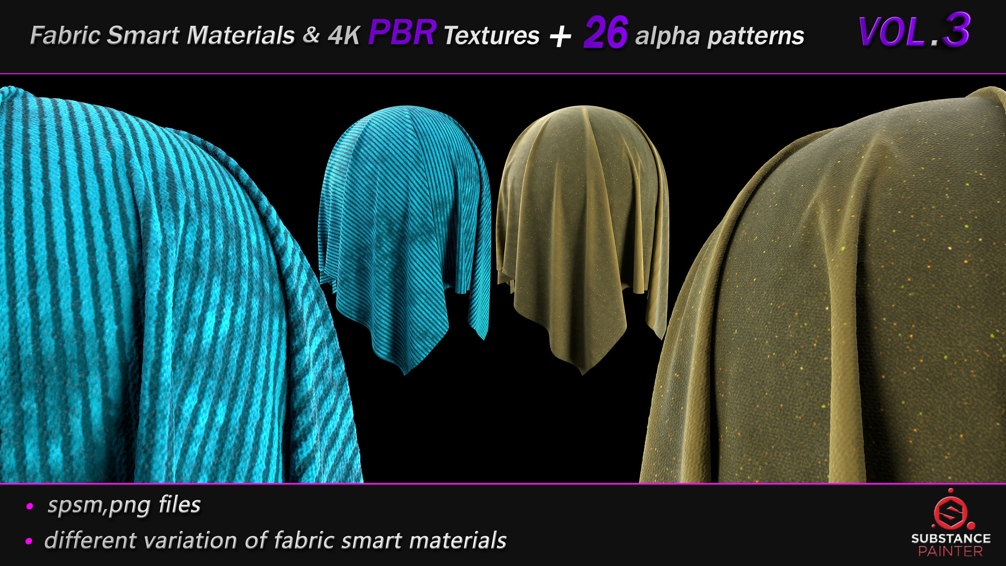 50 Fabric Smart Material Bundle and 4K PBR Texture VOL 03 Texture_22