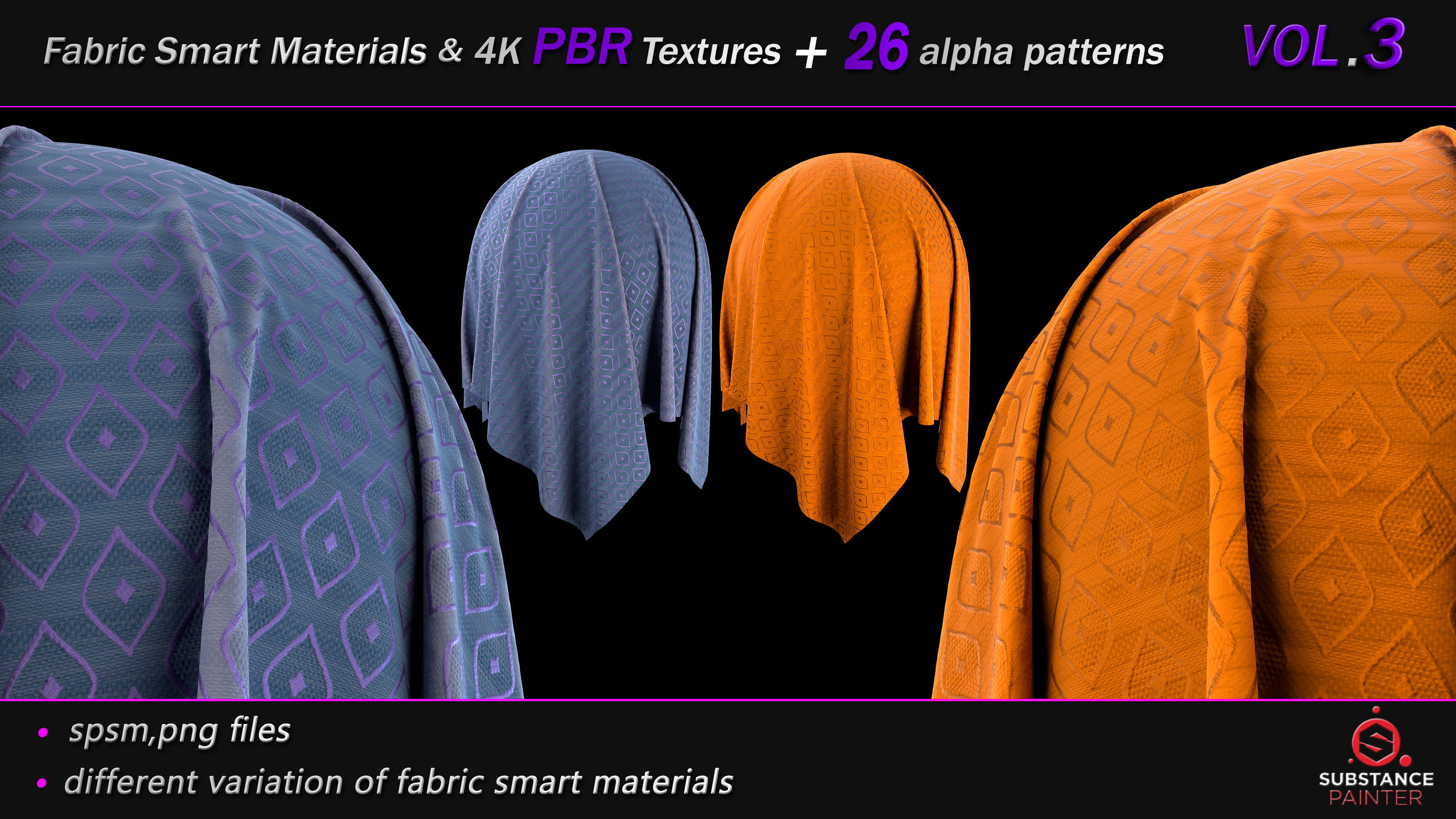 50 Fabric Smart Material Bundle and 4K PBR Texture VOL 03 Texture_14