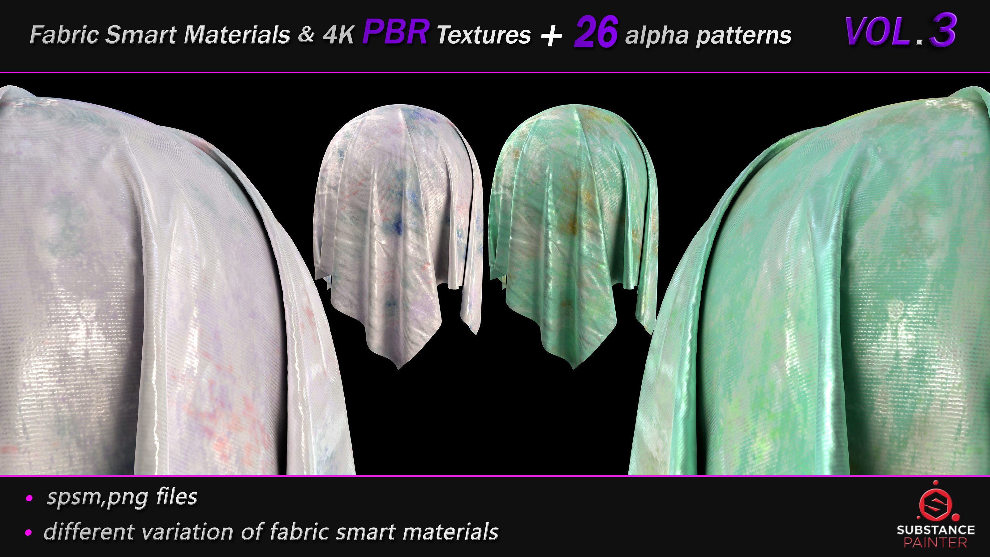 50 Fabric Smart Material Bundle and 4K PBR Texture VOL 03 Texture_16