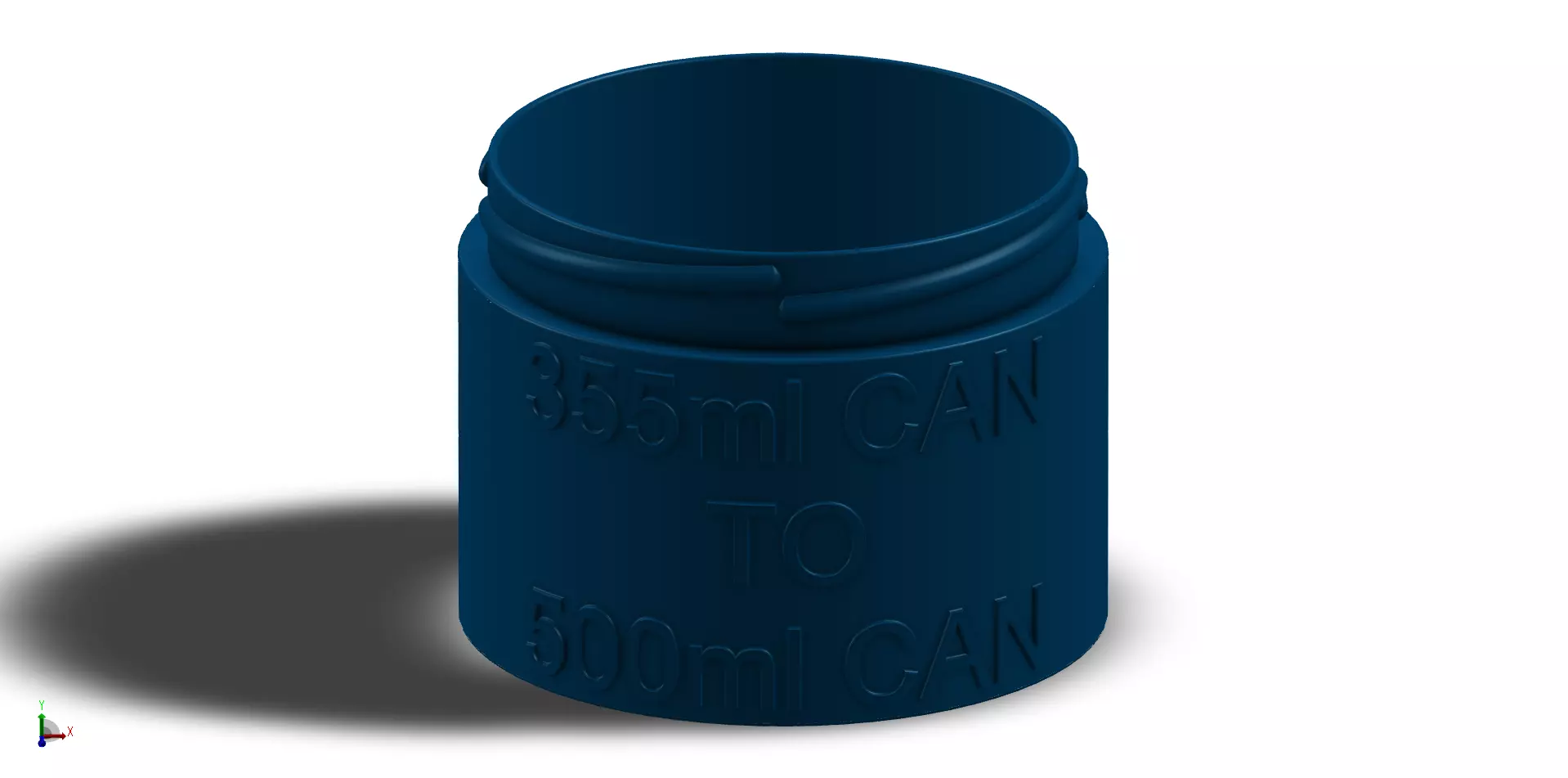 Four Start Thread Extension For Metal Can Cozy-355ml To 500ml 3D print model