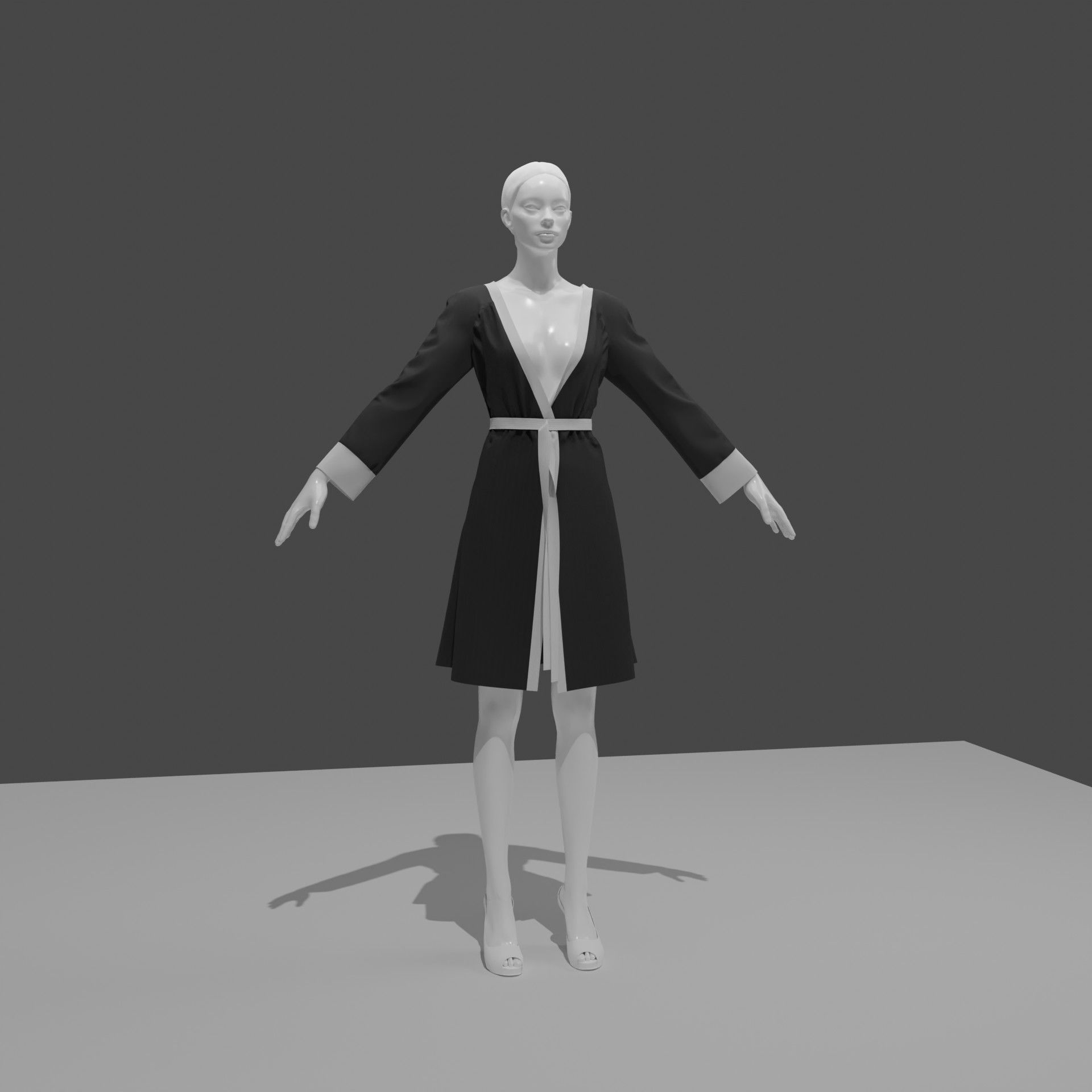 Linen Robe 3d model 3D model | CGTrader