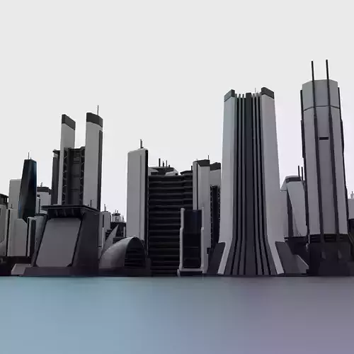 Sci-Fi Buildings Pack 3D model Sci-Fi Buildings Pack 3D model