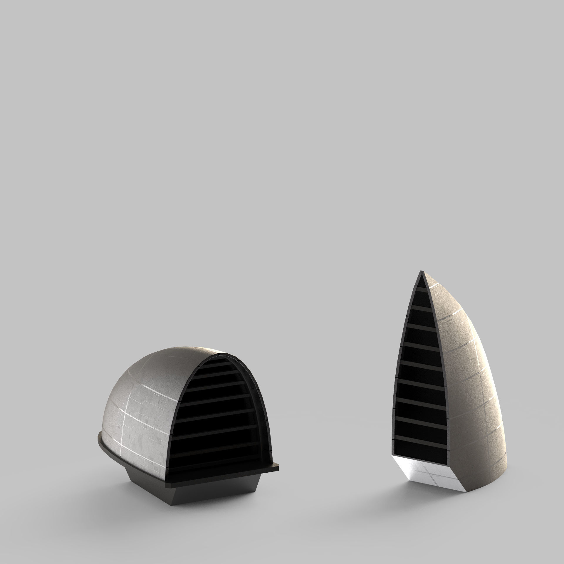 Sci-Fi Buildings Pack 3D model_9