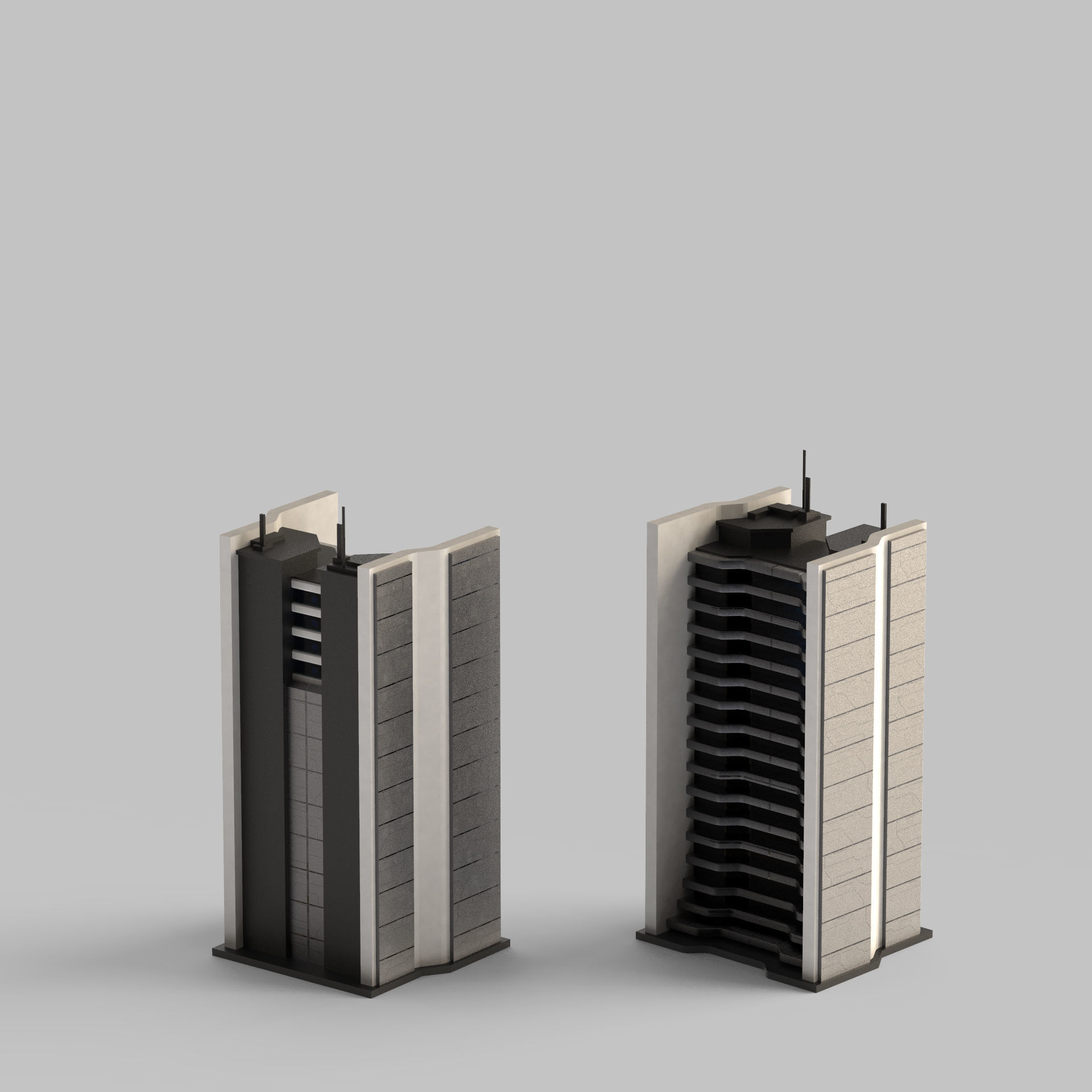 Sci-Fi Buildings Pack 3D model_10