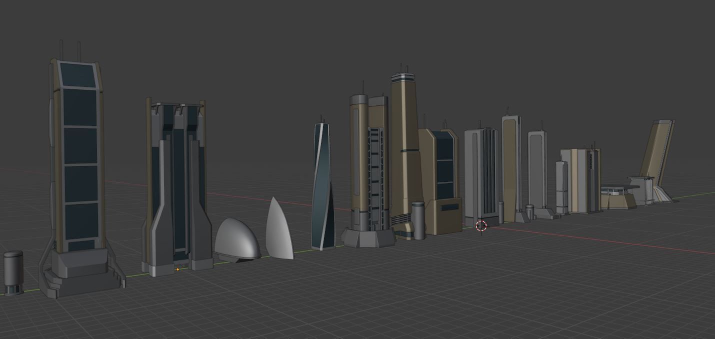 Sci-Fi Buildings Pack 3D model_20